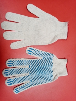 Рабочие перчатки х/б с ПВХ 10 класс Люкс